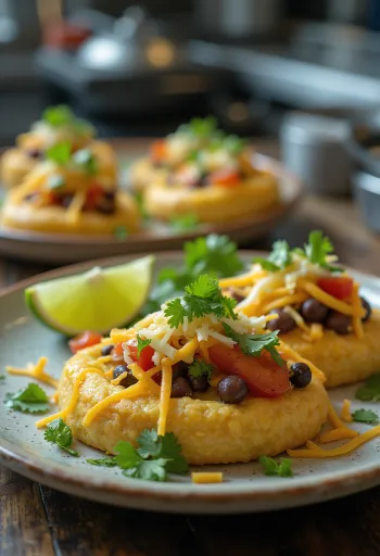 Authentieke Mexicaanse sopes met kaas en bonen
