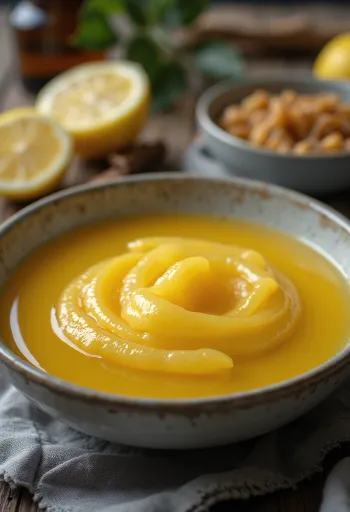 Honing-citroensaus geserveerd