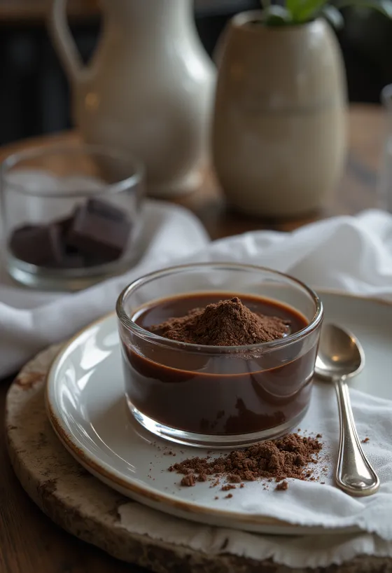Chocoladelikeur geserveerd in een fles