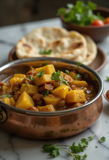 Labra met ghee, versierd met verse koriander