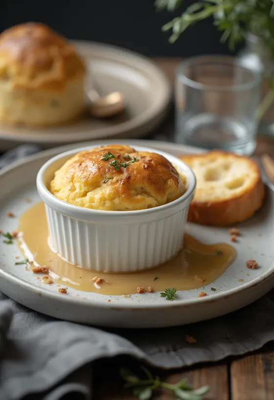 Gâteau de foie geserveerd met toast en salade