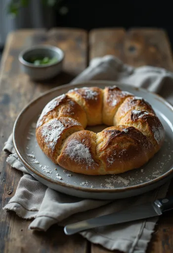 Versgebakken ruisleipä brood met knapperige korst en zachte binnenkant