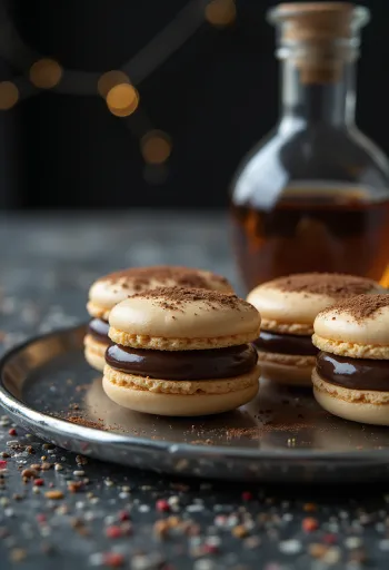 Macarons met rumcrème