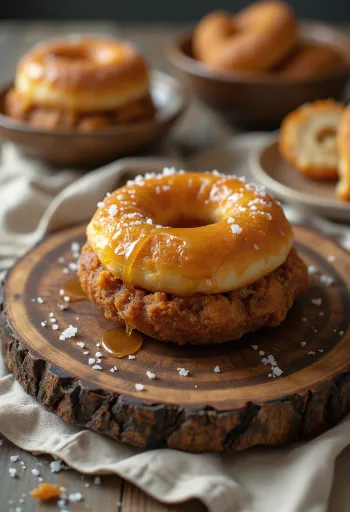 Scrapple-donut vers geserveerd
