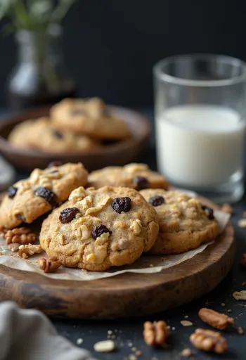 Havermoutkoekjes geserveerd in koekvorm