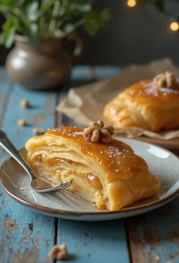 Geserveerde honingstrudel