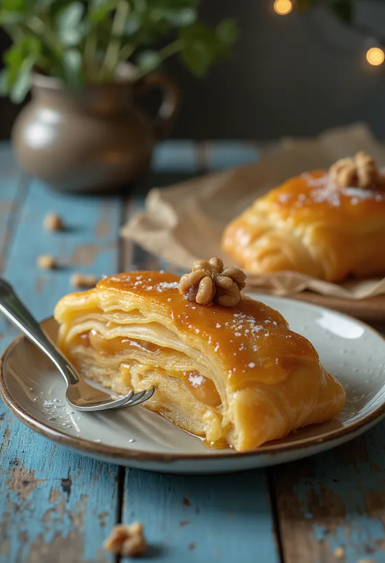 Geserveerde honingstrudel