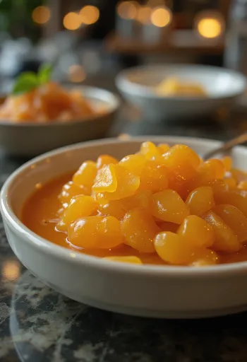 Sinaasappel-gembersaus geserveerd