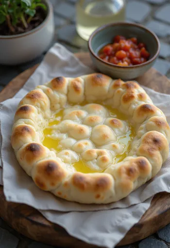 Lepinja met melk, vers geserveerd