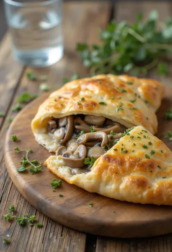 Calzone met champignons en dragon