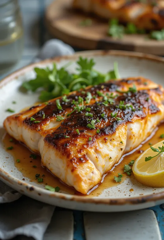 Gerookte BBQ-meerval geserveerd