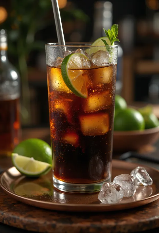 Cuba Libre cocktail vers geserveerd
