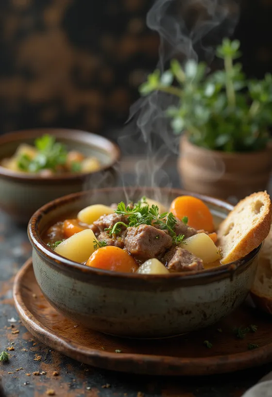 Irish Stew, traditionele Ierse lamsstoofpot met groenten