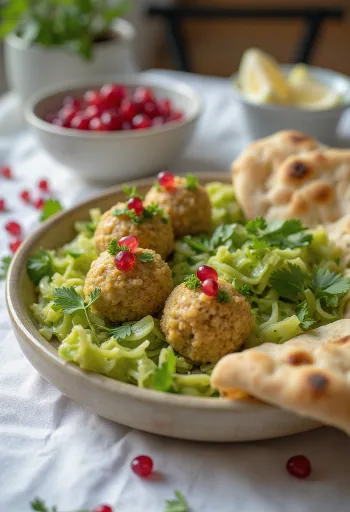 Pkhali bolletjes van kool met granaatappelpitjes