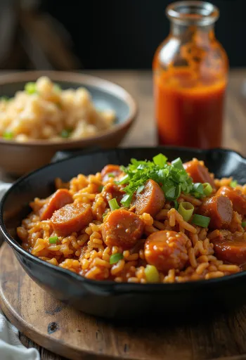 Jambalaya met rundvlees, paprika en rijst