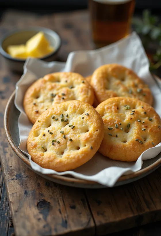 Knäckebröd met karwijzaad, gesneden en vers geserveerd