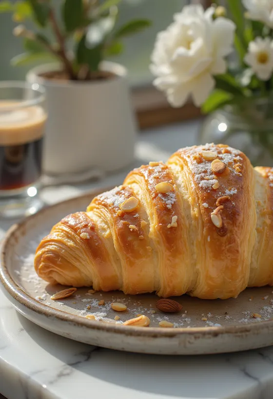 Koolhydraatarme croissants geserveerd