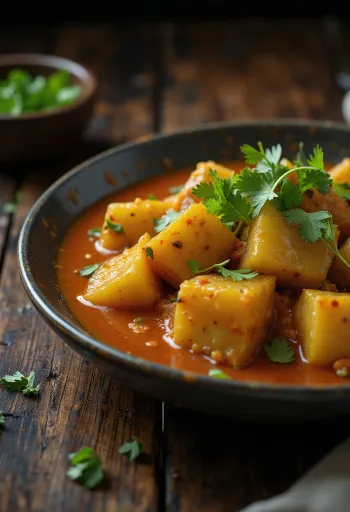 Lauki ki Sabzi, Indiase curry met verse pompoen, kruiden en koriander
