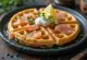 Zalm Wafel geserveerd