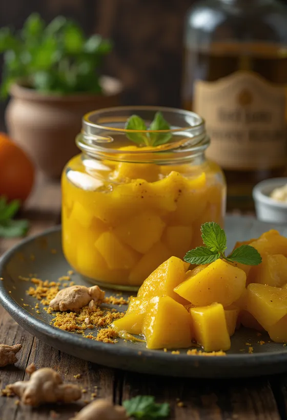 Zoetzure achar geserveerd