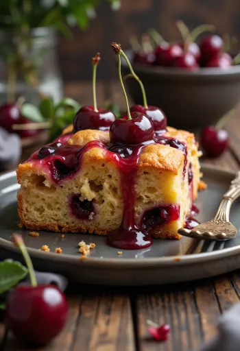 Kaneel-kersentaart met vers fruit