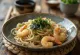 Zaru Soba Tempura, geserveerd met knapperige tempura garnalen, soba noedels en verse nori