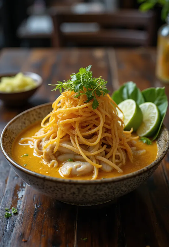 Khao Soi geserveerd