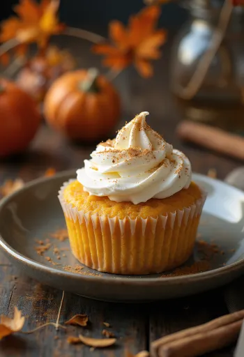 Pompoencupcakes met kaneel-mascarponecrème