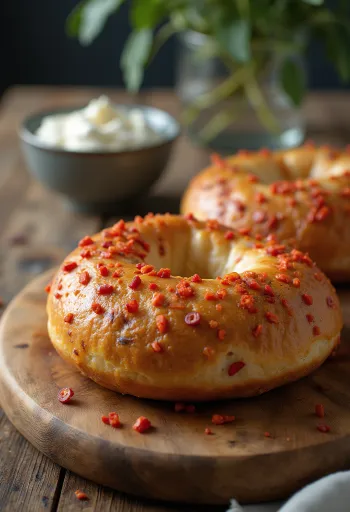 Bagel met chilivlokken