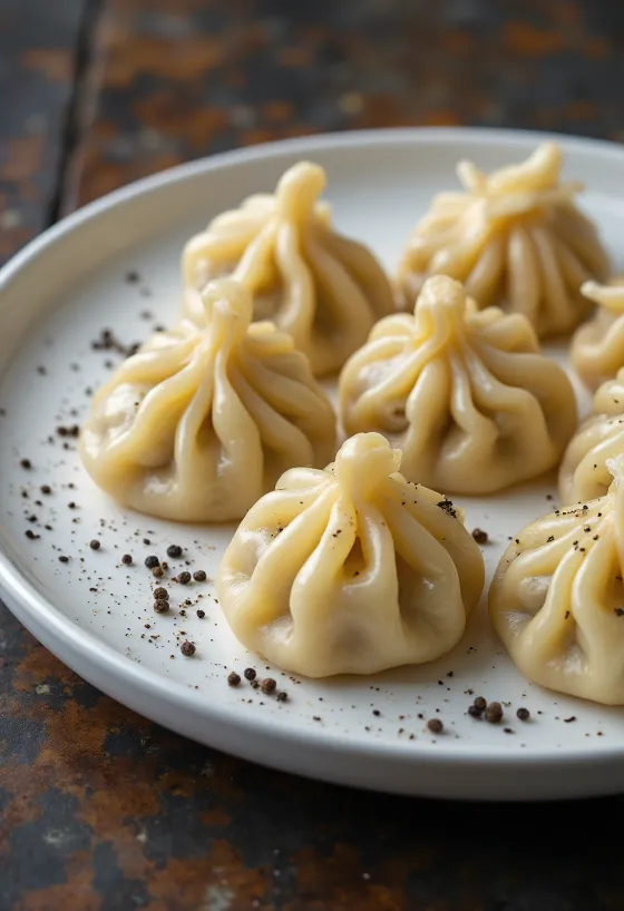 Khinkali geserveerd