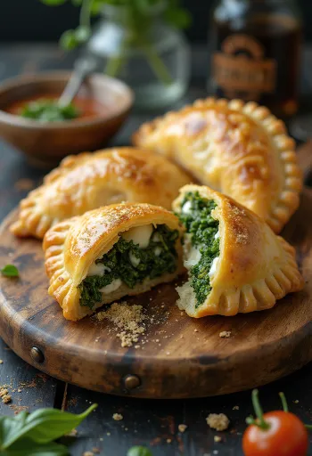 Empanada met spinazie en ricotta en romige vulling