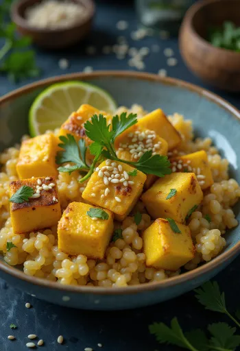 Knoflook-quinoacurry met tofu