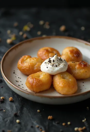 Qurutob donut geserveerd in Centraal-Aziatische stijl