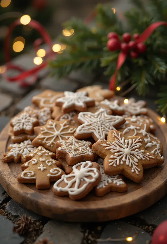 Honingkoekjes met kerstvormpjes