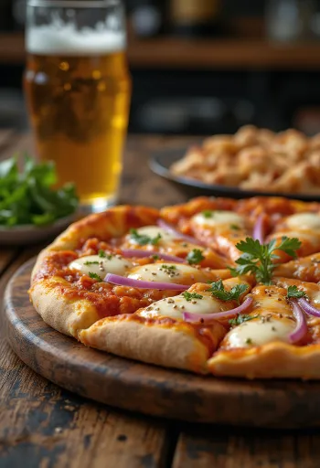 Kimchi pizza met Koreaanse kimchi en gochujang saus