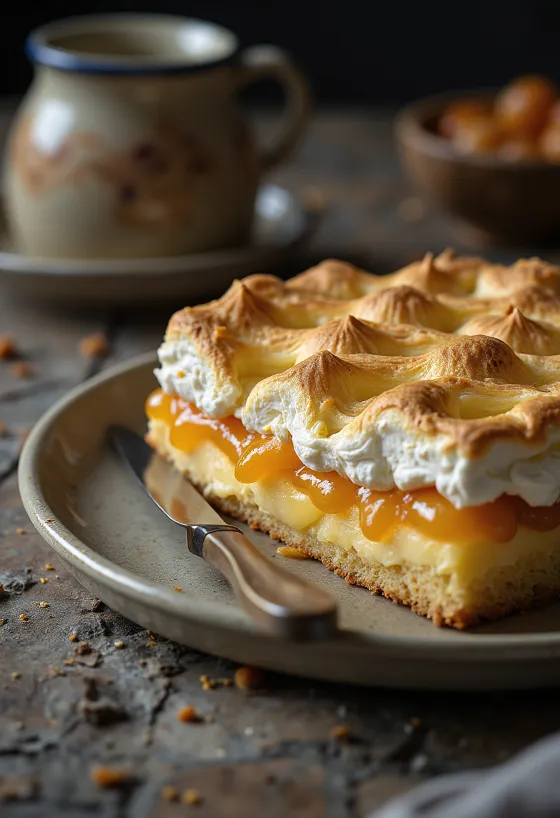 Rákóczi kwarktaart geserveerd