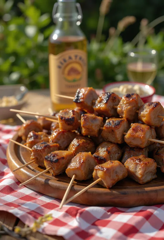 Arrosticini geserveerd