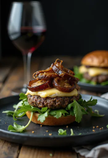 Burger in Franse stijl geserveerd