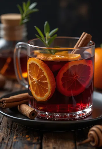 Glühwein in een glas