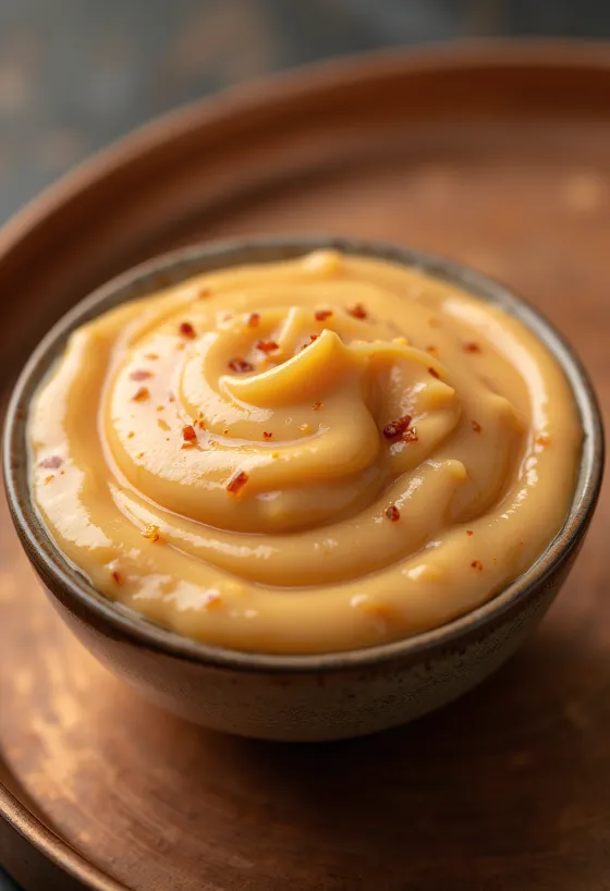 Chipotle mayonaise geserveerd met friet