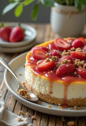 Glutenvrije cheesecake met vers fruit