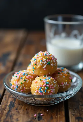 Punchballen gewenteld in kleurrijke snoepjes