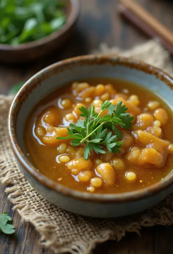 Sesamsaus met dragon en gember