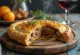 Calzone met eend en sinaasappel goudbruin gebakken