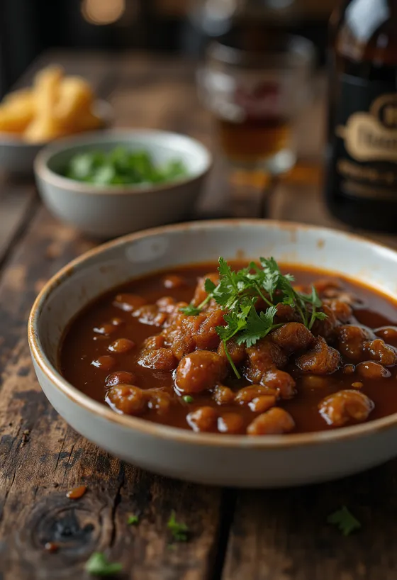 Pittige tamarindesaus geserveerd met gegrild vlees