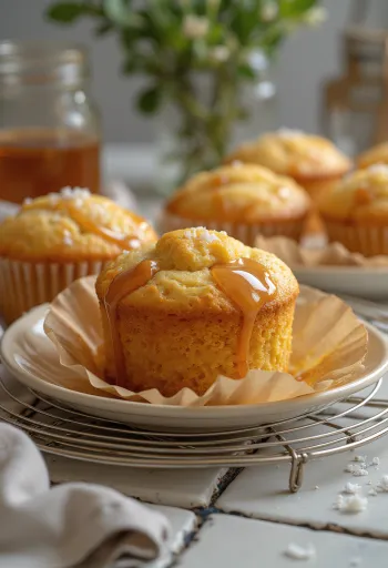 Karamelmuffins met goudbruine bovenkant