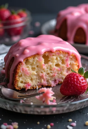 Vegan punchtaart aangesneden op een bord
