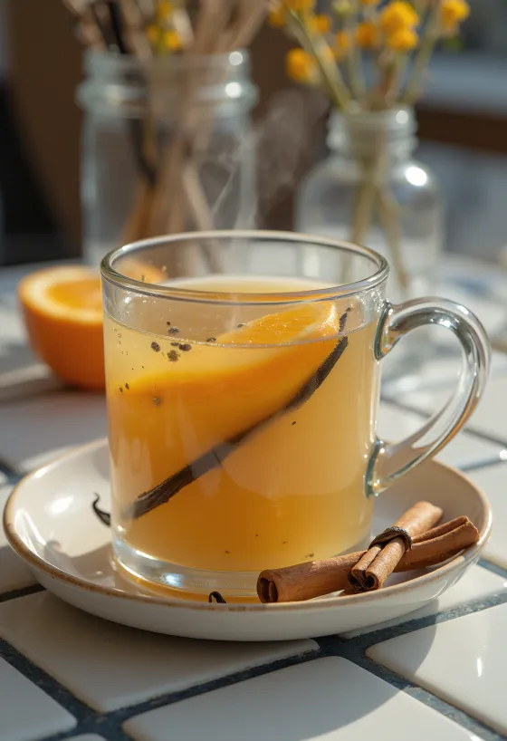 Vanillecider in een mok