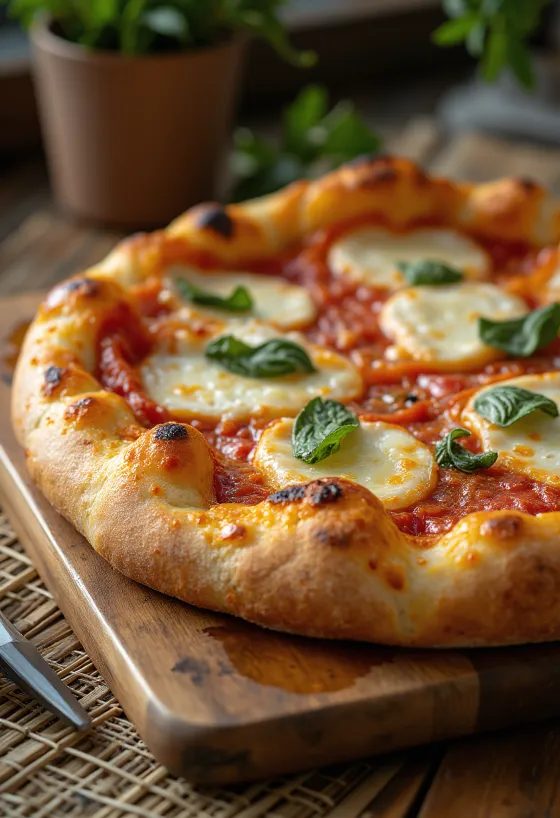 Pizza al Taglio met dikke bodem en mozzarella