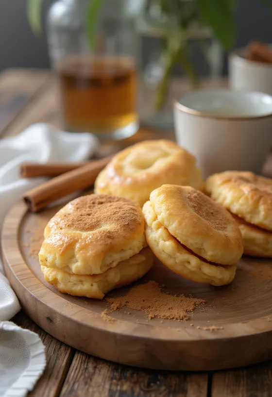 Kwark-kaneel linzer geserveerd